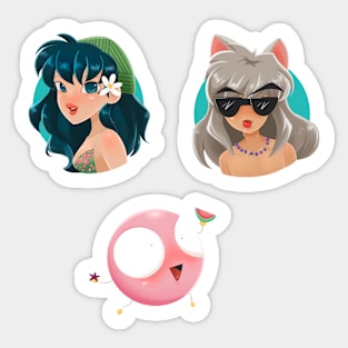 Inu-sticker summer vibes v1 Sticker